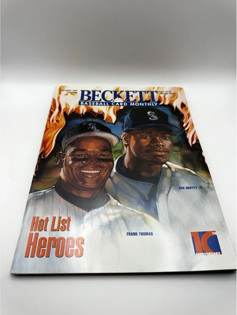 Vintage Beckett Baseball Card Monthly Magazine Lot of 3 (91-94) Griffey Thomas